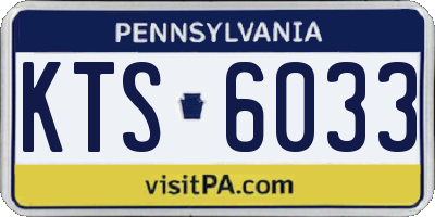 PA license plate KTS6033