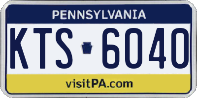 PA license plate KTS6040