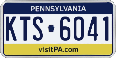 PA license plate KTS6041
