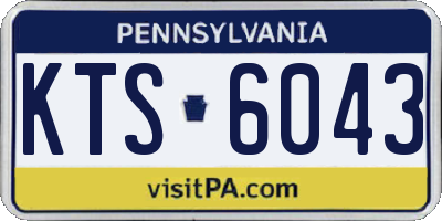 PA license plate KTS6043