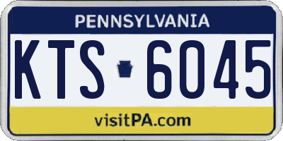 PA license plate KTS6045