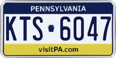 PA license plate KTS6047