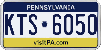 PA license plate KTS6050