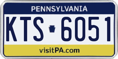 PA license plate KTS6051