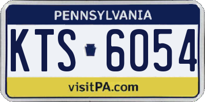 PA license plate KTS6054