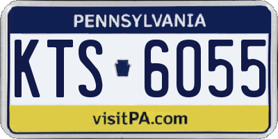 PA license plate KTS6055