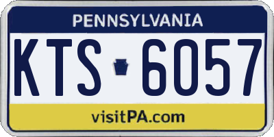 PA license plate KTS6057