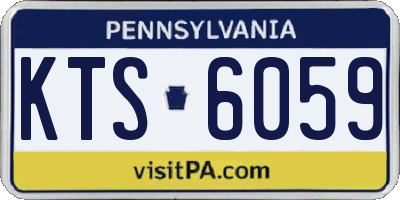 PA license plate KTS6059