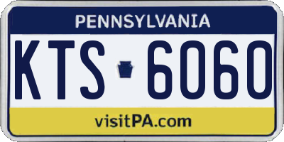 PA license plate KTS6060