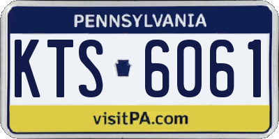 PA license plate KTS6061