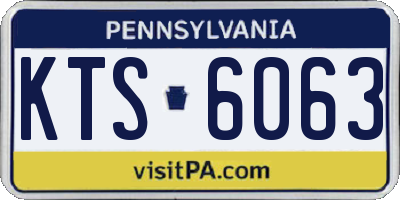 PA license plate KTS6063
