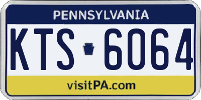 PA license plate KTS6064