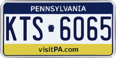 PA license plate KTS6065