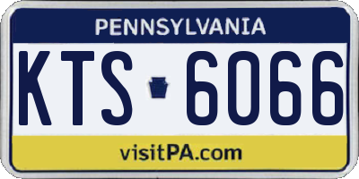 PA license plate KTS6066
