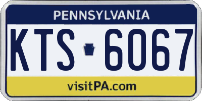 PA license plate KTS6067