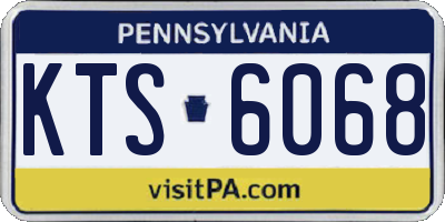 PA license plate KTS6068