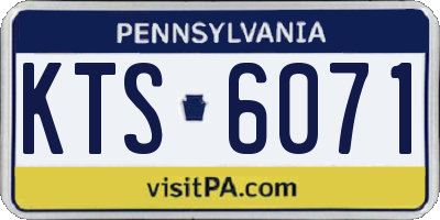 PA license plate KTS6071