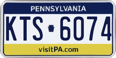 PA license plate KTS6074