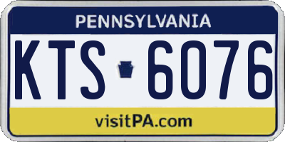 PA license plate KTS6076