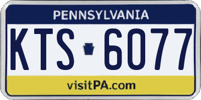 PA license plate KTS6077