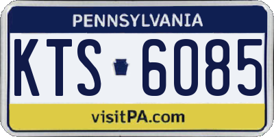 PA license plate KTS6085