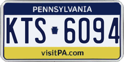 PA license plate KTS6094
