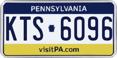 PA license plate KTS6096