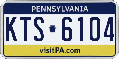 PA license plate KTS6104