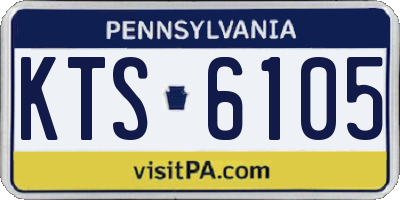 PA license plate KTS6105