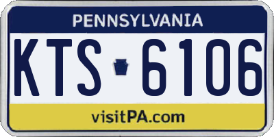 PA license plate KTS6106