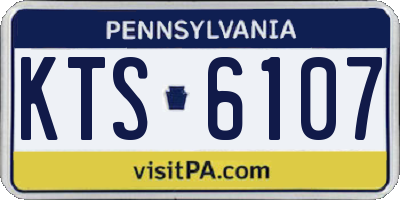 PA license plate KTS6107