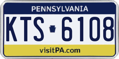 PA license plate KTS6108