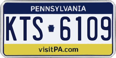 PA license plate KTS6109