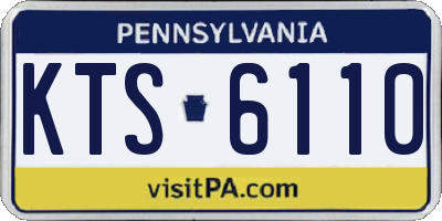 PA license plate KTS6110