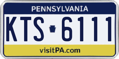 PA license plate KTS6111