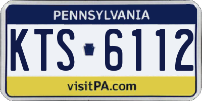 PA license plate KTS6112