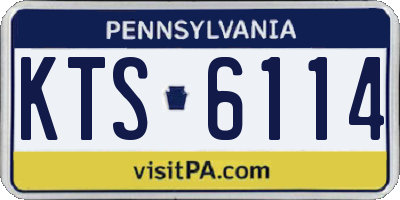PA license plate KTS6114