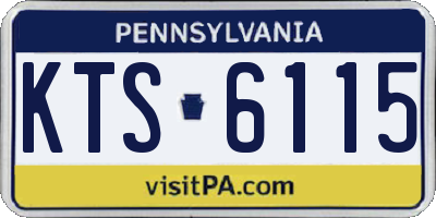 PA license plate KTS6115