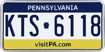 PA license plate KTS6118