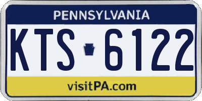 PA license plate KTS6122