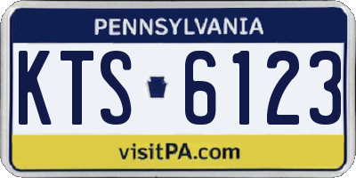 PA license plate KTS6123