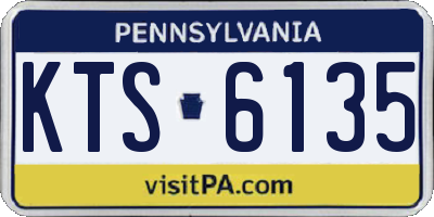 PA license plate KTS6135
