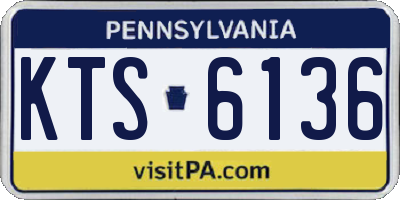 PA license plate KTS6136
