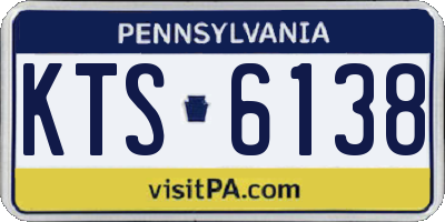 PA license plate KTS6138