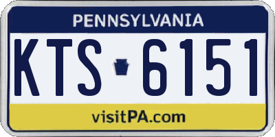 PA license plate KTS6151