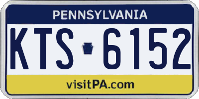 PA license plate KTS6152