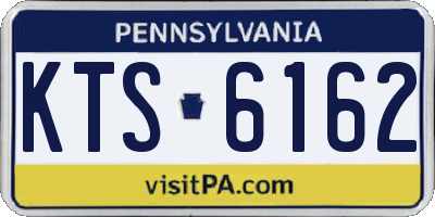 PA license plate KTS6162