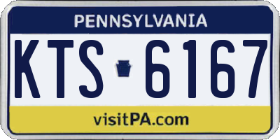 PA license plate KTS6167