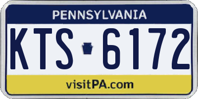 PA license plate KTS6172