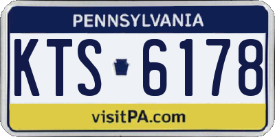 PA license plate KTS6178